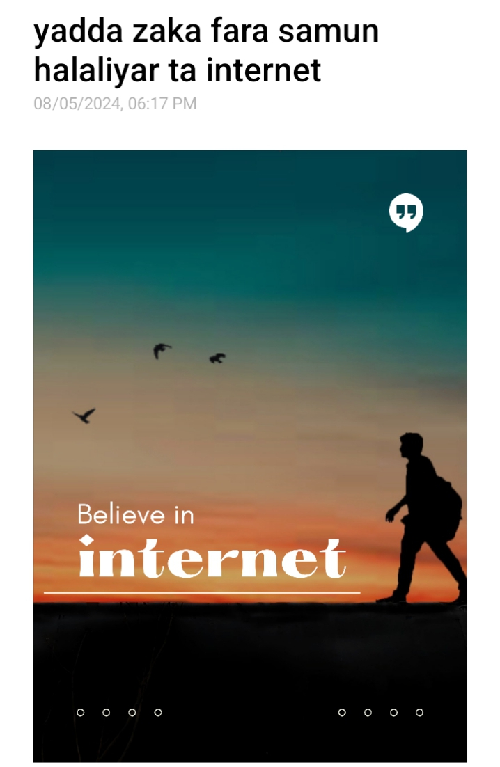 believe in internet